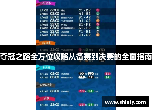 夺冠之路全方位攻略从备赛到决赛的全面指南 夺冠之路全方位攻略从备赛到决赛的全面指南